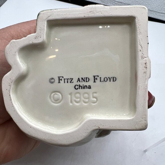 Fitz & Floyd Father Christmas Creamer Cat Kitty Christmas Gifts Vintage 1995 - Picture 6 of 6